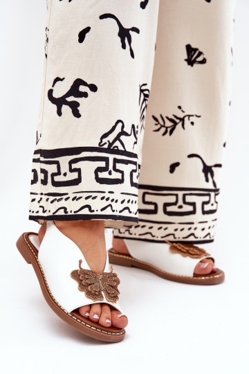 Dames sandalen met brede hakken met ornamenten Initte kleur Setorina