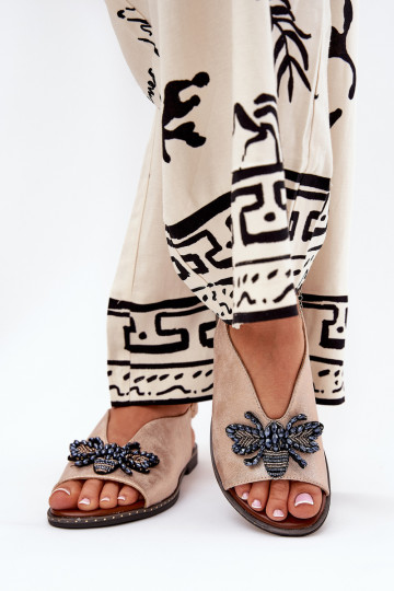 avec éclat Sandales pour femmes avec des ornements isocèle couleur or rose Russona 2