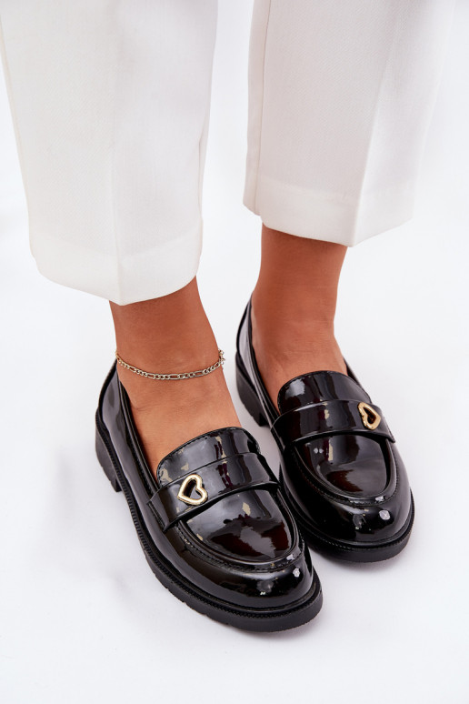 Gelakte mocassins Dames Met hart S.Barski HY51-379 zInart Gelakte mocassins Dames Met hart S.Barski HY51-379 zInart