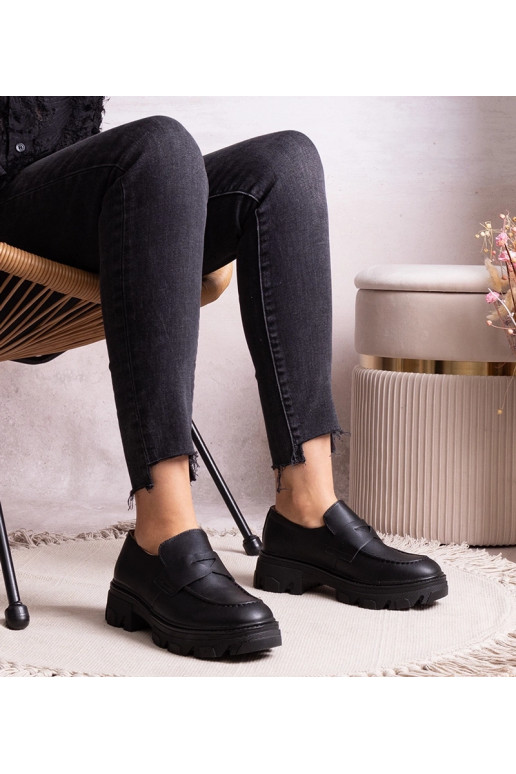 Schwarze Halbschuhe aus Eco-Leder Kirna Schwarze Halbschuhe aus Eco-Leder Kirna