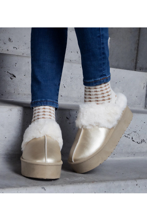 Gouden slippers met platform,...