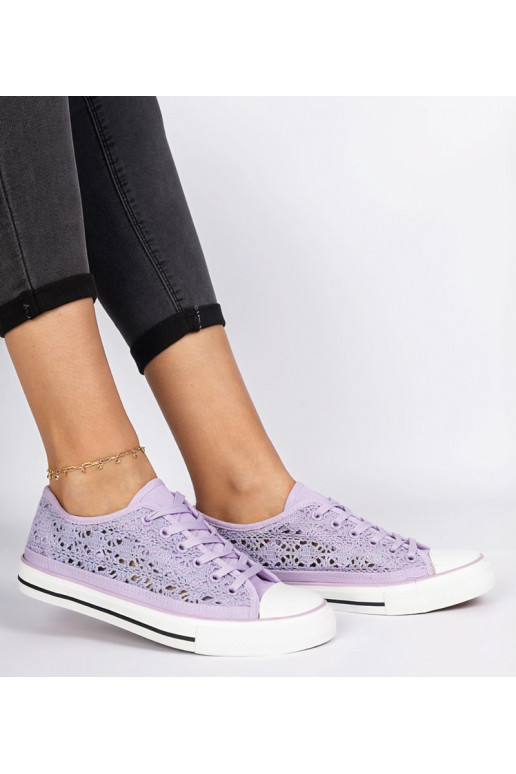 Paarse aërodynamische damessneakers Saha Paarse aërodynamische damessneakers Saha