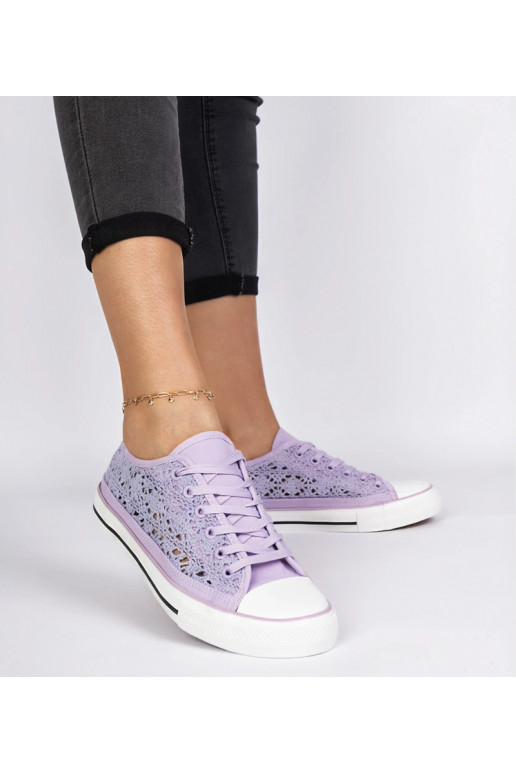 Paarse aërodynamische damessneakers Saha Paarse aërodynamische damessneakers Saha