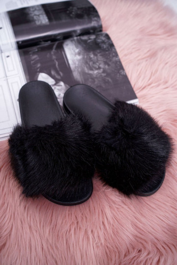 Dames slippers met bont in... 2