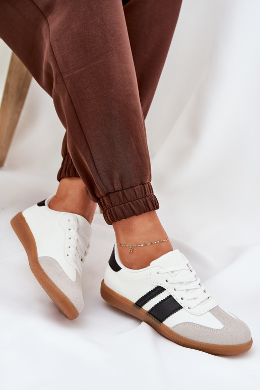 Niedrig Sneakers Stilvollllschuhe Feminin aus Öko-Leder Zueiße Farbe Nonalorin Niedrig Sneakers Stilvollllschuhe Feminin aus Öko-Leder Zueiße Farbe Nonalorin