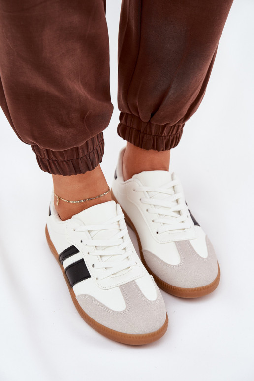 Niedrig Sneakers Stilvollllschuhe Feminin aus Öko-Leder Zueiße Farbe Nonalorin Niedrig Sneakers Stilvollllschuhe Feminin aus Öko-Leder Zueiße Farbe Nonalorin