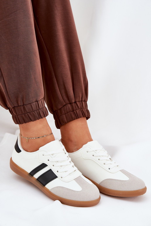 Niedrig Sneakers Stilvollllschuhe Feminin aus Öko-Leder Zueiße Farbe Nonalorin Niedrig Sneakers Stilvollllschuhe Feminin aus Öko-Leder Zueiße Farbe Nonalorin