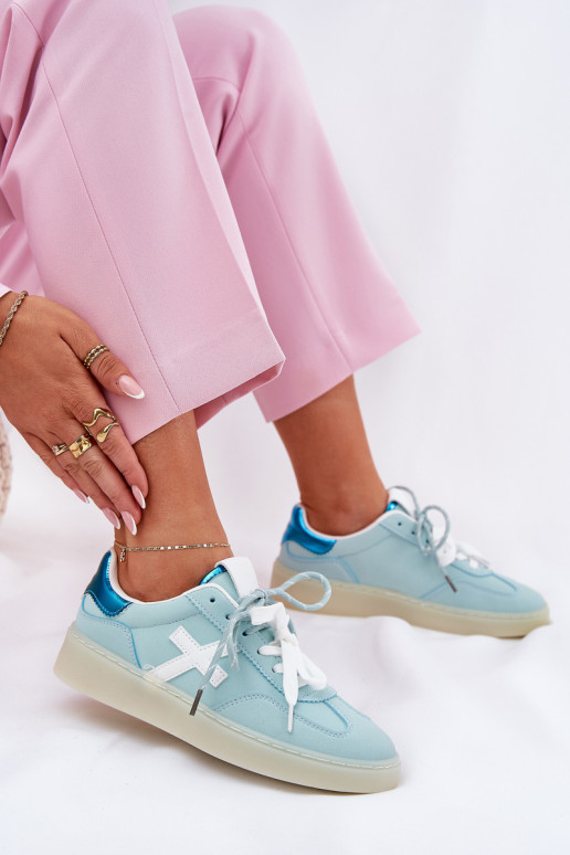 Niedrig Turnschuhe Feminin mit Leopardenfellmuster Mintfarbe Zelevelis