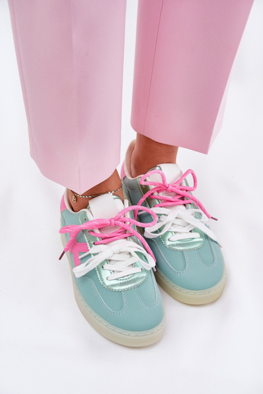 Faible baskets Féminin avec des motifs en fourrure de léopard menthe -couleur rose Zelevelis Faible baskets Féminin avec des motifs en fourrure de léopard menthe -couleur rose Zelevelis