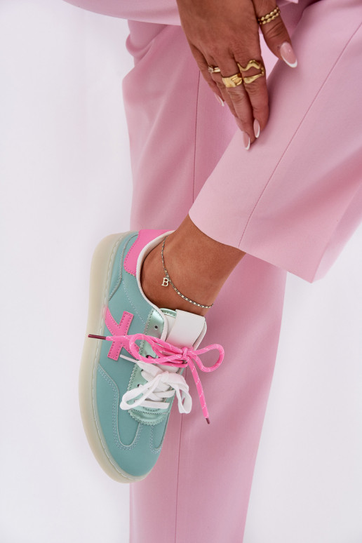 Laag sportschoenen Dames met luipaardbontpatronen munt -roze Zelevelis Laag sportschoenen Dames met luipaardbontpatronen munt -roze Zelevelis