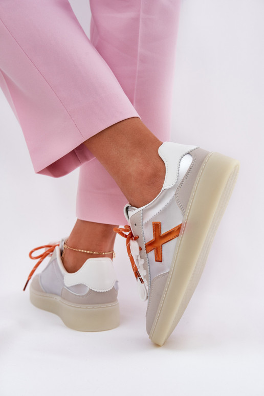 Niedrig Turnschuhe Feminin Silberfarbe Zelevelis Niedrig Turnschuhe Feminin Silberfarbe Zelevelis