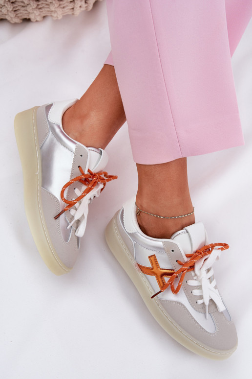 Faible baskets Féminin couleur argent Zelevelis Faible baskets Féminin couleur argent Zelevelis