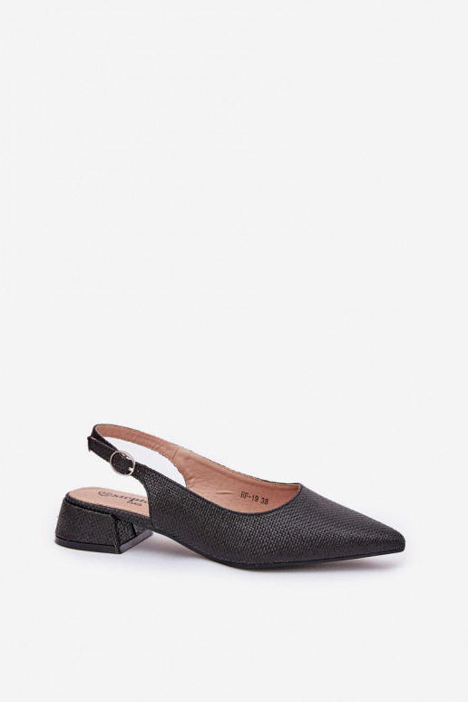 gemusterte Sandalen Feminin Ermöglicht Subtilm Obcasie schZuarze Farbe Jorela