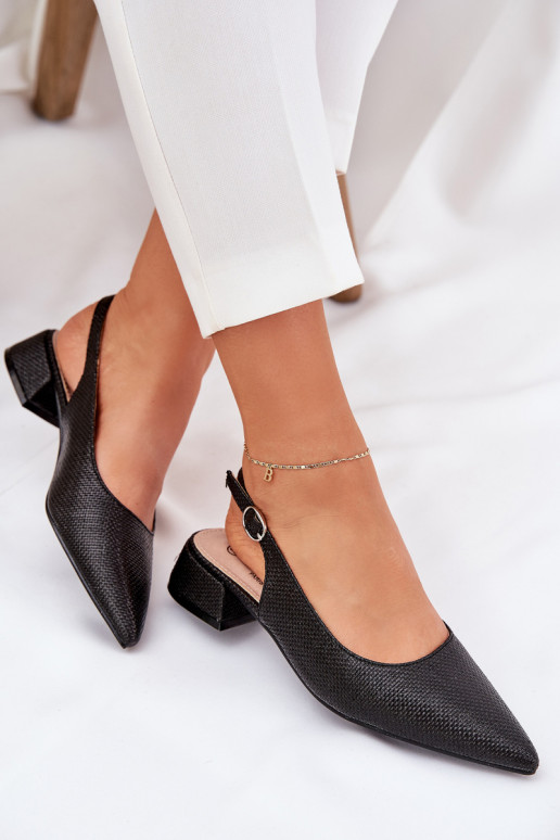 gemusterte Sandalen Feminin Ermöglicht Subtilm Obcasie schZuarze Farbe Jorela