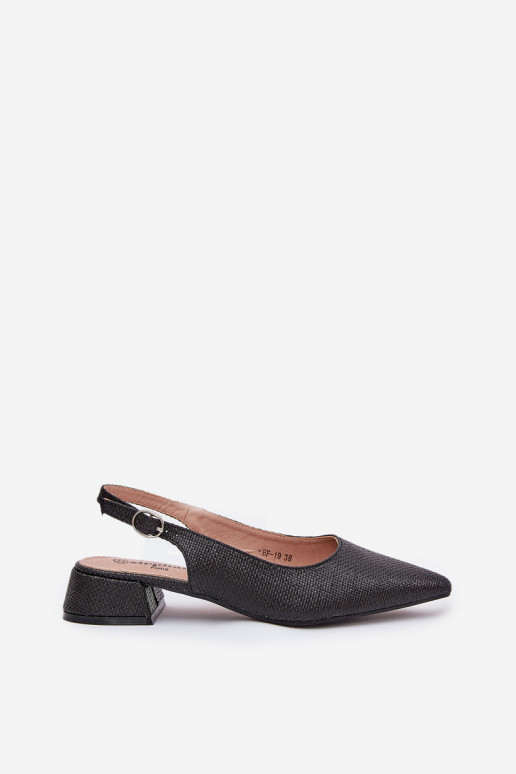 gemusterte Sandalen Feminin Ermöglicht Subtilm Obcasie schZuarze Farbe Jorela