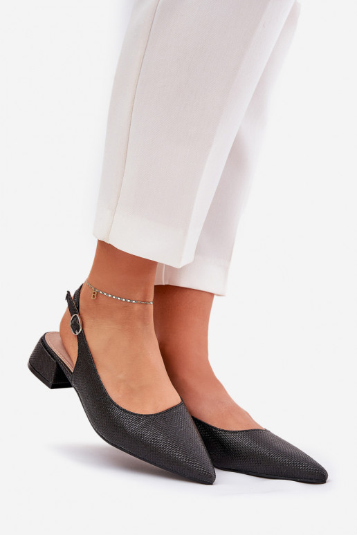 gemusterte Sandalen Feminin Ermöglicht Subtilm Obcasie schZuarze Farbe Jorela