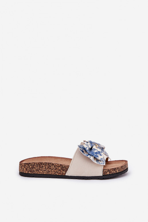 Dames Slippers met linten met platform blauIn Lisandrea Dames Slippers met linten met platform blauIn Lisandrea