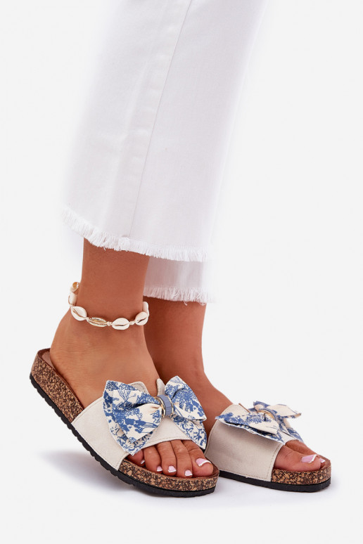 Féminin Chaussons avec des rubans avec une plateforme couleur bleue Lisandrea Féminin Chaussons avec des rubans avec une plateforme couleur bleue Lisandrea