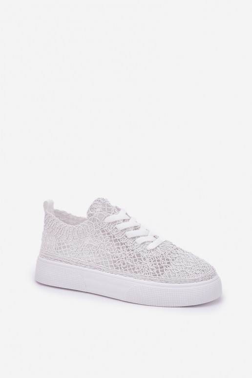 met elementen van opengeInerkt Sneakers Dames met platform Initte kleur Aranelith met elementen van opengeInerkt Sneakers Dames met platform Initte kleur Aranelith