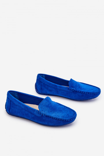 INildledermokassins Feminin blaue Farbe Morreno