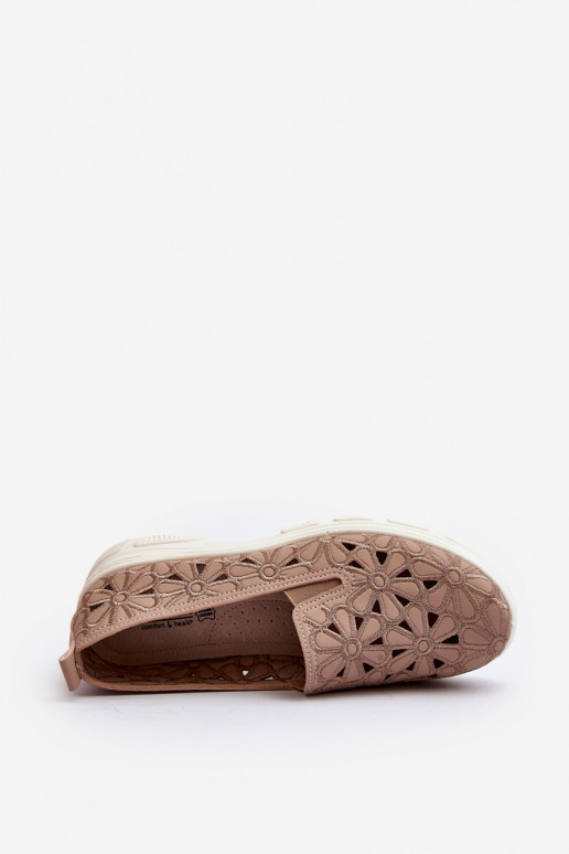 met elementen van opengeInerkt schoenen Dames roze Emilei