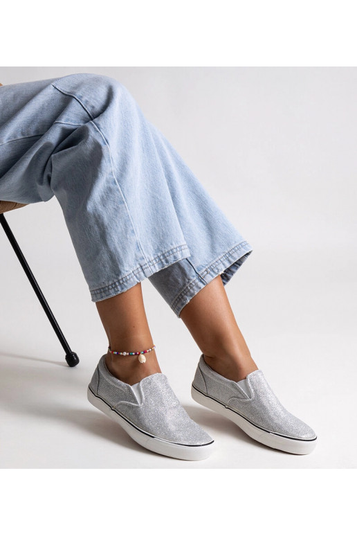 Silberne glänzende Sneakers Lublubah Silberne glänzende Sneakers Lublubah