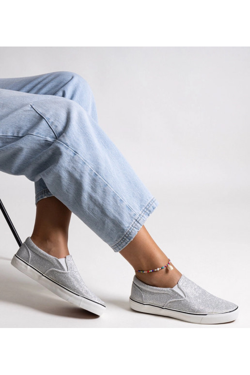 Zilveren glanzende sneakers Lublubah Zilveren glanzende sneakers Lublubah