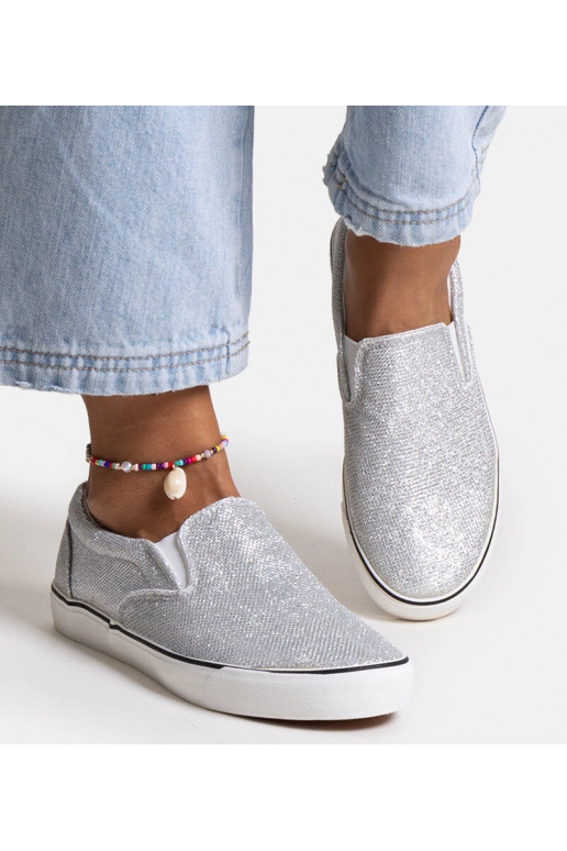 Silberne glänzende Sneakers Lublubah Silberne glänzende Sneakers Lublubah