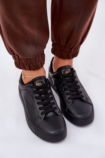 Niedrige Freizeitschuhe aus Eko-Leder Big Star NN274576 in Schwarz