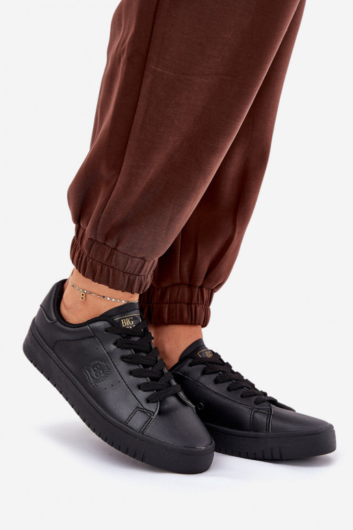 Niedrig Freizeitschuhe aus Öko-Leder Big Star NN274576 schZuarze Farbe Niedrig Freizeitschuhe aus Öko-Leder Big Star NN274576 schZuarze Farbe