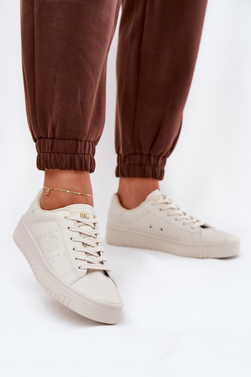 Faible Chaussures de loisirs en cuir écologique Big Star NN274578 beige Faible Chaussures de loisirs en cuir écologique Big Star NN274578 beige