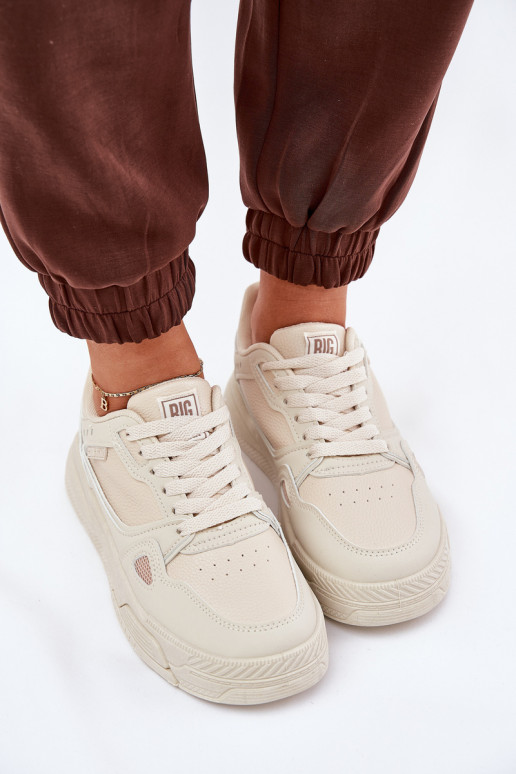Dames Sneakers model schoenen Big Star NN274668 beige Dames Sneakers model schoenen Big Star NN274668 beige