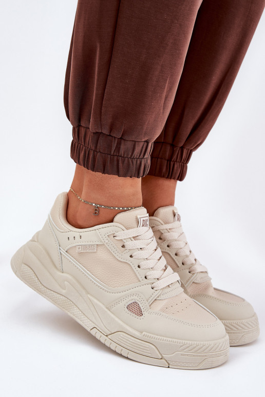 Feminin Sneakers Stilvollllschuhe Big Star NN274668 Beige Feminin Sneakers Stilvollllschuhe Big Star NN274668 Beige