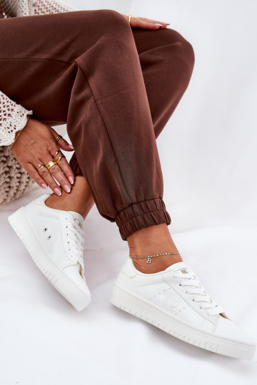 Chaussures basses en simili cuir Big Star NN274577 blanches