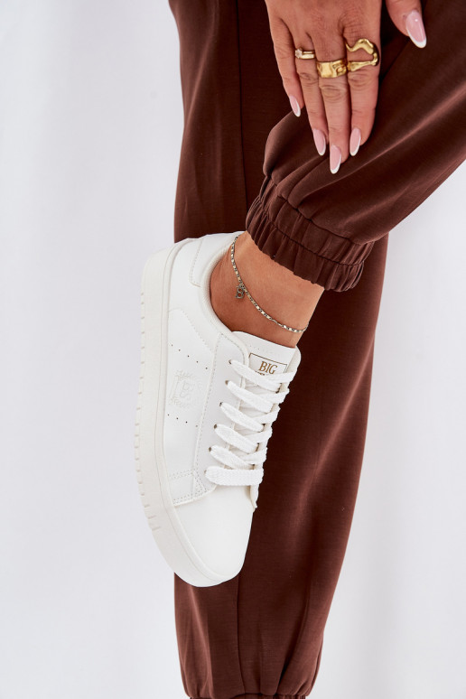 Faible Chaussures de loisirs en cuir écologique Big Star NN274577 couleur blanche Faible Chaussures de loisirs en cuir écologique Big Star NN274577 couleur blanche