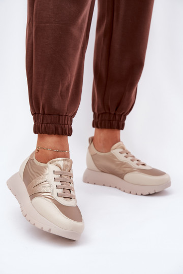 baskets Féminin avec une plateforme Vinceza 58510 couleur dorée 2