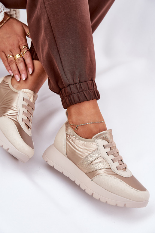 sportschoenen Dames met platform Vinceza 58510 gouden kleur