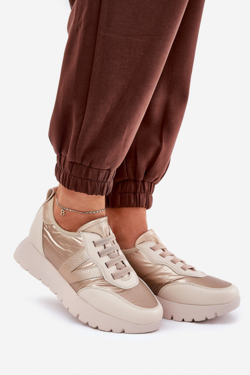 sportschoenen Dames met platform Vinceza 58510 gouden kleur