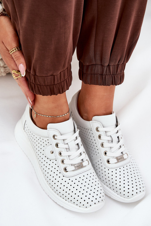 Féminin Peau baskets Vinceza 79532 couleur blanche