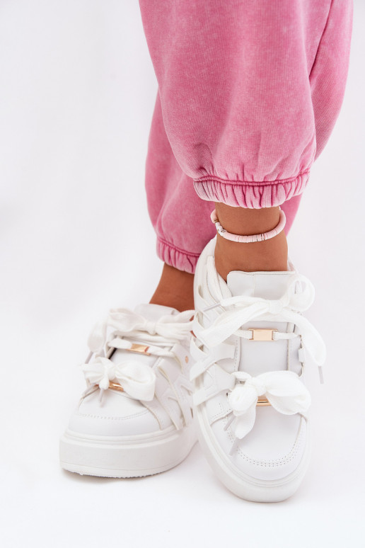 Eko Leer Sneakers model schoenen met platform Initte kleur Penolle