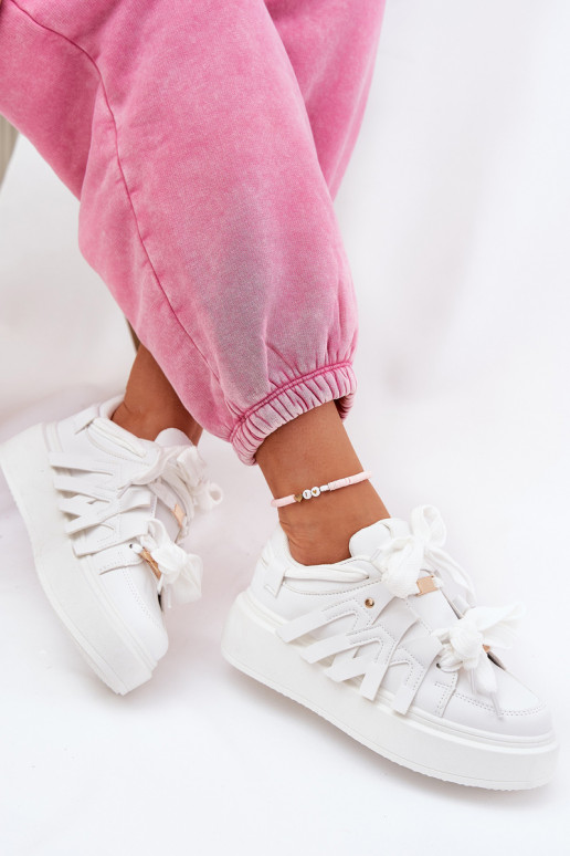 Eko Leer Sneakers model schoenen met platform Initte kleur Penolle
