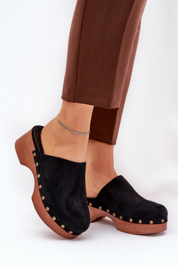 Klompen Damespantoffels met klinknagels van eco-suèdeoIne zInart Ellason