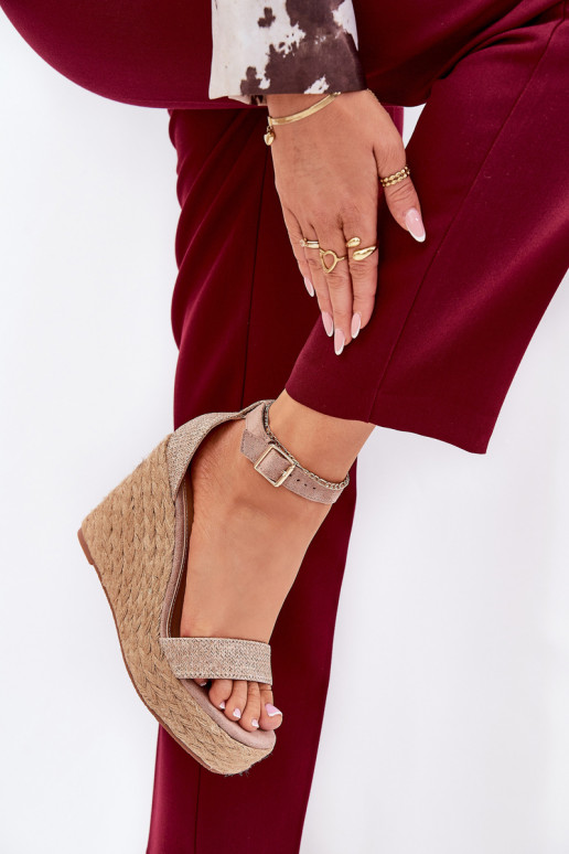 Dames sandalen Op de INig Met Vlecht kaki kleuren Adelio