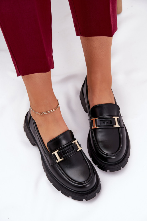 Mokassins für Damen aus Öko-Leder schZuarze Farbe Lomnela