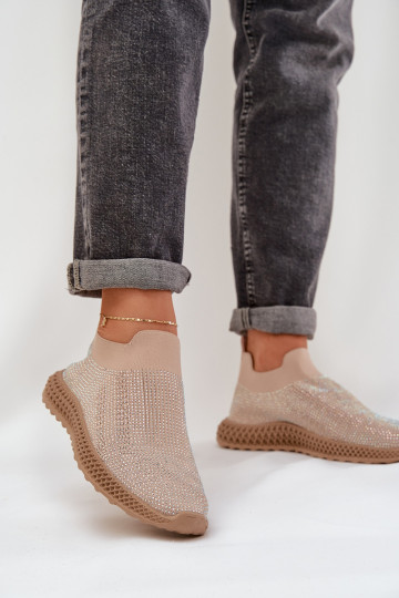 Slipper Sportlich für Damen mit Dekoration D&A TIN121 in Sandfarbe 2