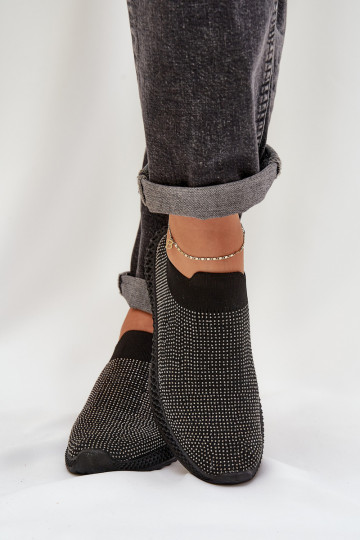 Ein überzeugendes Stilvollll Turnschuhe Feminin Mit Dekoration D&A TIN121 schZuarze Farbe 2