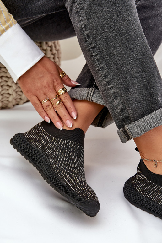 Un modèle convaincant baskets Féminin Avec décoration D&A TDANS121 couleur noire Un modèle convaincant baskets Féminin Avec décoration D&A TDANS121 couleur noire