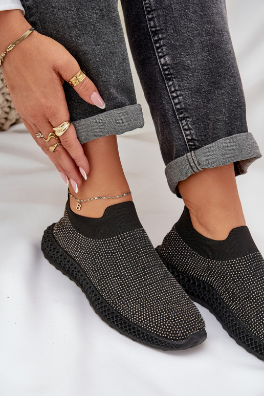 Un modèle convaincant baskets Féminin Avec décoration D&A TDANS121 couleur noire Un modèle convaincant baskets Féminin Avec décoration D&A TDANS121 couleur noire