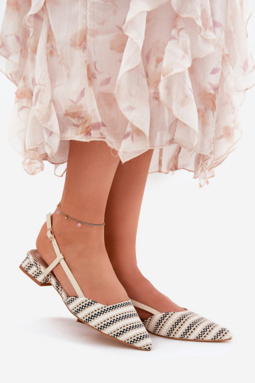 ballet flats voor dames met spitse neuzen in zandkleur 2