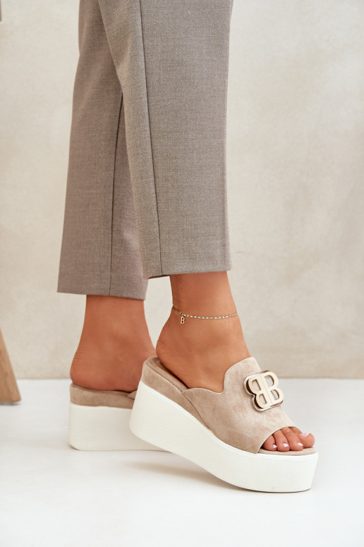 Tanonea sandalen met platform in...